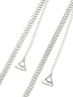 El Regalo 1 Pair Fancy Designer Bra Straps for Off Shoulder Dresses or Wedding/Evening Gowns (Silver Leaves)