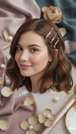 El Regalo 5-Piece Premium Acrylic Resin Hair Clip Set - Trendy Tortoise Shell & Marble Geometric Barrettes | Non-Slip Alligator Clips & Luxury Hair Pins for Women & Girls | Stylish Hair Accessories