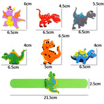 El Regalo 2 PCs Dinosaurs Snap Slap Bands | Dinosaurs Wristband Kids Party Favors Slap Bands for Kids
