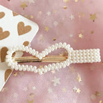 El Regalo 5 PCS Pearl Hair Clips | Large Pearls Hair Clips Pins for Women & Girls | Bridal Pearls Hair Accessories wedding Hair Clips/Tic Tac/Hairpins (Set-1)