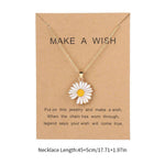 El Regalo 2 PCs White & Yellow Daisy Flower Pendant Necklace for Kids/Girls/Teens & Women- Gift for Her