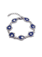 El Regalo Unisex-Adult 2 Pcs Designer Evil Eye Couple Rakhi Set For Bhaiya And Bhabhi- Cz Fancy Evil Eye Rakhi Set- Brother, Sister-In-Law Rakhi Combo With Roli Chawal (Combo-1)