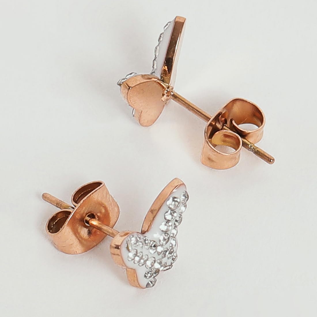 El Regalo 3 Pairs Stainless Steel Ati Tarnish Earrings Set - NO RUST Earrings Combo - Butterfly Cartilage Surgical Earrings for Women/Girls (Style-5)