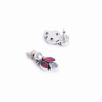 El Regalo 2 Pairs 925 Silver Plated Vintage Stones & Pearls Earrings Combo Set for Women & Girls- Silver Lookalike Statement Pearls Stones Earrings (Option-4)