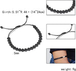 El Regalo Hematite Fine Beads Bracelet Rakhi for Brother- Polished Hematite Therapeutic Energy Healing Beads Rakhi with Roli Chawal, Message Card in Rakhi Gift Box for Bhai (Hearts)