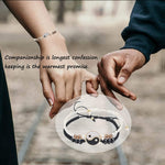 El Regalo "Yin Yang Handmade Macrame Golden Unisex Bracelets Set | Adjustable Bracelet for Best Friends/Couple - Set of 2 (These are NOT Magnetic)- Valentines Gift