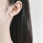 El Regalo Gorgeous Enamel Flower Stud Earrings with Double Lock for Girls & Women | Elegant Contemporary Floral Earrings