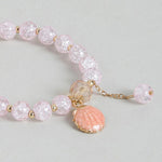 El Regalo 3PCs Opal Stone, Crystal Beads Tassel Bracelet With Cute Enamel Charms Star, Shell, Rainbow, Flowers, Swan, Pearls etc. for Kids/Girls/Teens/Women (Option-3)