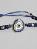 El Regalo Evil Eye CZ Bracelet Rakhi for Brother with Roli Chawal in Gift Box (Option-1)