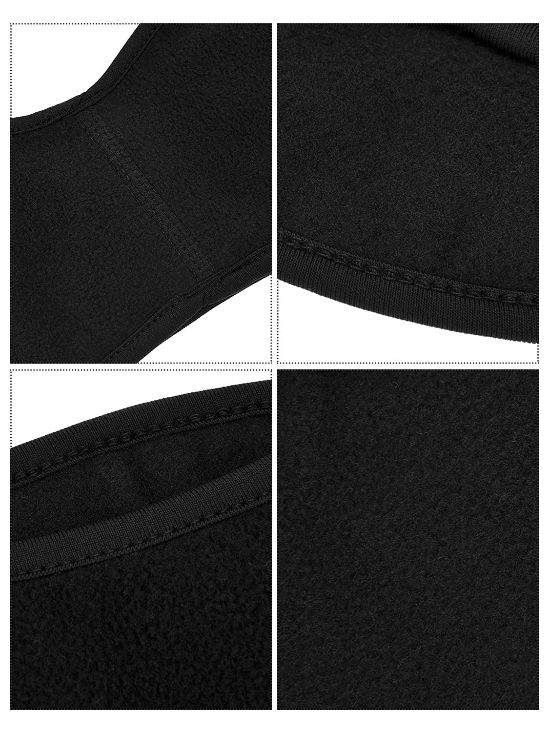 El Regalo 2 PCs Fleece Ear Warmers Headband Winter Ear Muffs for Men Women Kids in Cold Weather, Running Yoga Skiing Riding Bike Ear Cover (1 Black & 1 Blue)