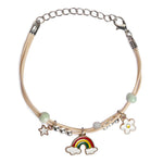 El Regalo 2 PCs Cute Kids Fancy Rakhis Combo Set - Beautiful 2 Kids Rakhis Set with Roli Chawal, Rakhi Message Card in Rakhi Gift Box for Little Brother/Niece/Nephew (Strawberry & Rainbow Rakhis)
