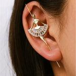 El Regalo 1 Pair Fancy Western Ear Wrap Needle Ear Crawler Earrings - Inlaid Zircon, Elegant Ear Cuff Climber Hook Earrings for Women Girls (Stylish CZ Ear Crawlers)