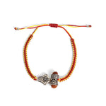 El Regalo 1PC Rudraksha Trident Rakhi for Brother with Roli Chawal, Message Card in Gift Box- OM, Trishul, Damru Rudraksha Rakhi for Bhai/Brother (OM)