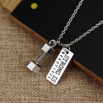 El Regalo "Strong Is Beautiful Fitness Gym Dumbbell Unisex Pendant Necklace for Boys/Men/Women/Girls
