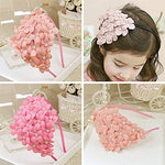 El Regalo Beautiful Bunch Of Flowers Hairband with Pearls, Plastic Headband for Girls Christmas Gift, Pack of 1 - Peach