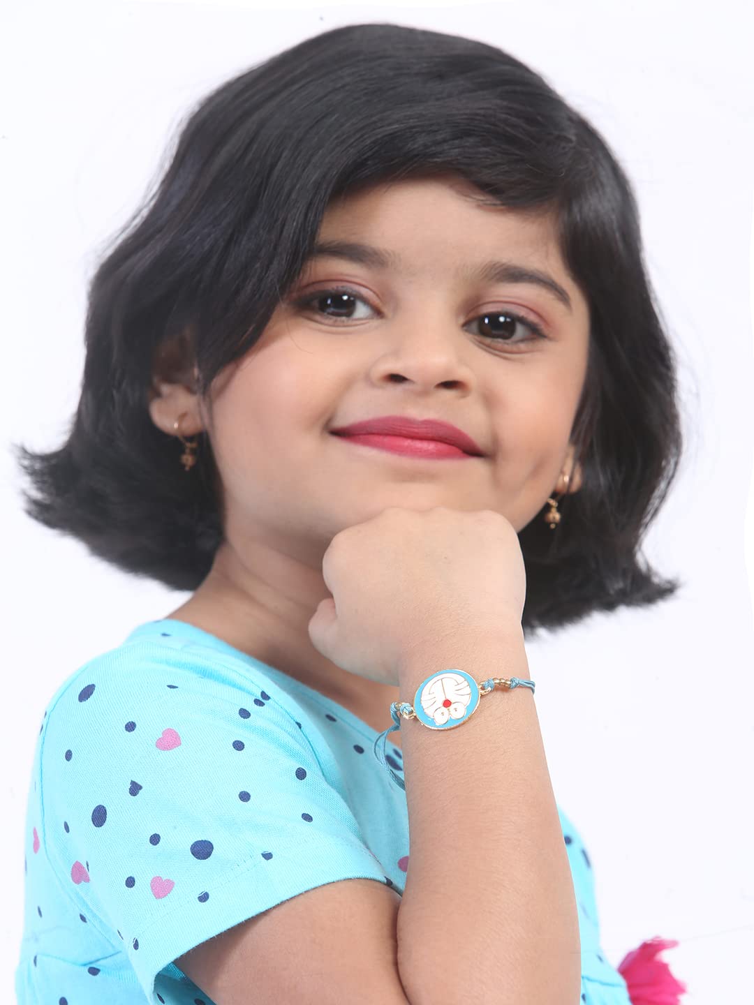 El Regalo 2 PCs Kids Rakhis Combo Set - beautiful 2 Kids Rakhis Set with shagun, Rakhi Message Card in Rakhi Gift Box for Little Brother/Niece/Nephew (Angry Bird & Doremon Rakhi)