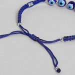 El Regalo Designer Evil Eye Rakhi Set for Brother & Bhabhi- Bhaiya Bhabhi Lumba/Luma Rakhi Set with Roli Chawal, Message Card in Gift Box