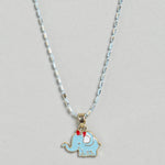 El Regalo 2 PCs Cute Best Friend BFF Pendant Colorful Chain Necklaces Set for Kids/Girls/Boys/Besties/Soul Sisters- Enamel Charms Pendant Necklaces Set for 2 (Elephant Necklaces)