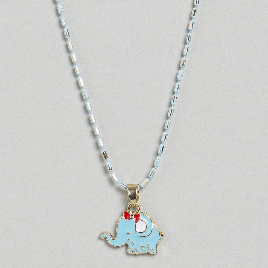 El Regalo 2 PCs Cute Best Friend BFF Pendant Colorful Chain Necklaces Set for Kids/Girls/Boys/Besties/Soul Sisters- Enamel Charms Pendant Necklaces Set for 2 (Elephant Necklaces)