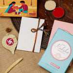 El Regalo 1PC Simple Lotus Flower Rakhi for Brother- Minimalist Lotus Thread Rakhi with Roli Chawal, Rakhi Message Card in Rakhi Gift Box (Option-6)