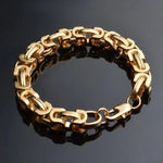 El Regalo Stainless Steel Byzantine Chain Bracelet for Men - Timeless Luxury Jewelry for Men- Anti Tarnish/Waterproof Bracelet