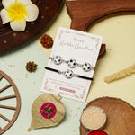 El Regalo Quirky 2PC Sports Rakhi Set for Brother | Rakhis Combo Set for Brother/Niece/Nephew- Kids Rakhi for Sports Lovers Bhai with Roli-Chawal, Message Card in Rakhi Gift Box (Option-2)
