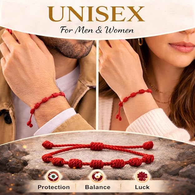 El Regalo Handmade Red Thread Rakhi for Brother | Traditional Mauli Kalava Rakhi | Adjustable Sacred Rakhi Bracelet for Men & Boys | Minimalist Designer Raksha Bandhan Rakhi | Premium Handcrafted Rakhi