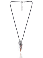 El Regalo Unisex Wolf Tooth Pendant Necklaces | Stainless Steel Wolf Crystal Pendant Adjustable Black Cord Unisex Necklace for Women & Men (Brown)