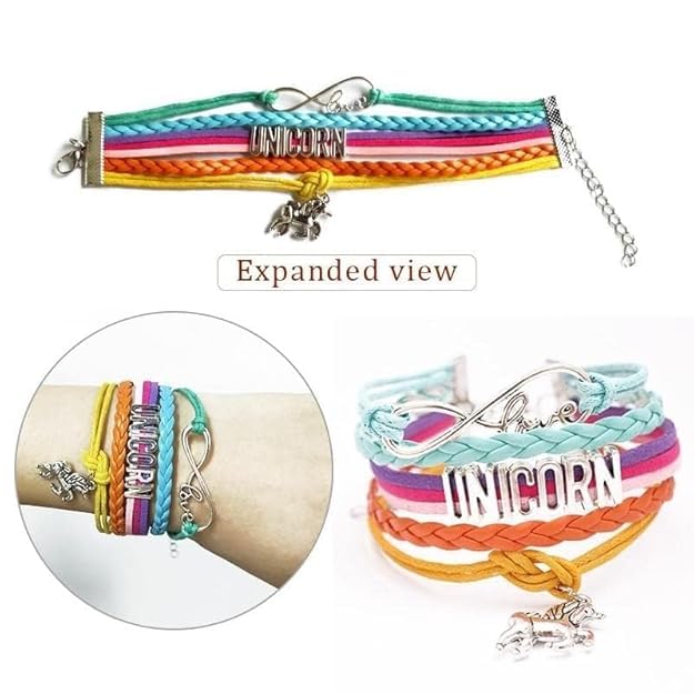 El Regalo Multi-layered Unicorn Infinity Love Charm Rakhi for Brother/Sister/Niece/Nephew with Roli Chawal in Rakhi Gift Box (Unicorn)
