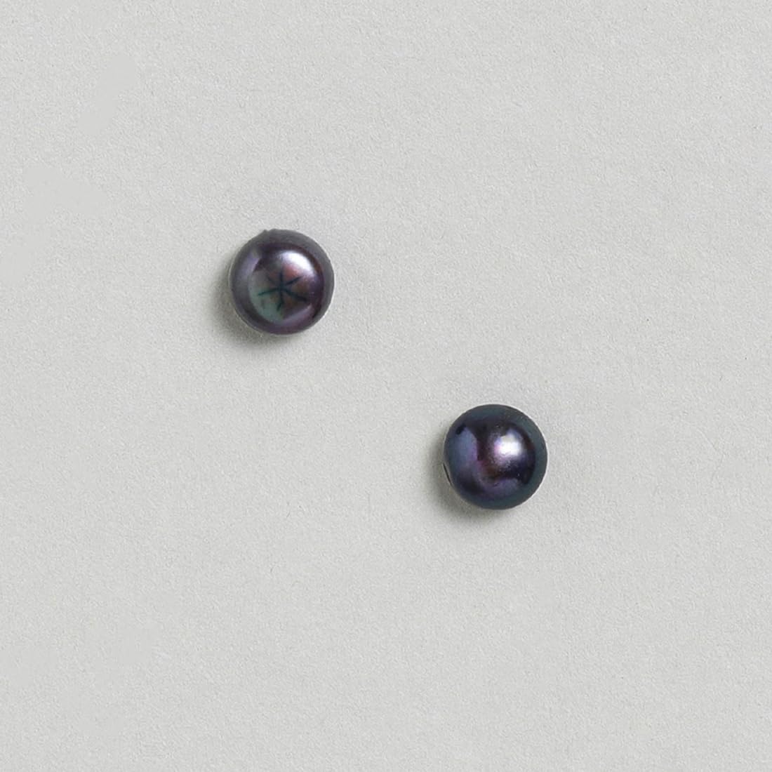 El Regalo 3 Pairs of Freshwater Pearl Stud Earrings Set - 3 Colors Pearls Studs for Kids/Girls/Teens/Women