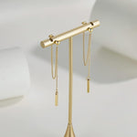 El Regalo Unique Chain Tassel Earrings for Women/Girls- Stainless Steel Dainty Bar Drop Dangle Earrings- Anti Tarnish Long Threader Earring