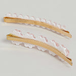 El Regalo 3 PCs Rhinestone Crystal Headband & Hair Clips Set - Shiny Non-Slip Beaded Party Hairband Hair Band with 2 Hair Clisp - Hair Accessories Hair Decoration for Women Girls (Pink)
