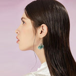 El Regalo Womens 1 Pair Golden Electroplated Shell Earrings (Style-3)