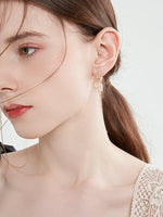 El Regalo Brynlee Leaf Filigree Crystal Drop Leverback Earrings- Fashion Crystal Leaves Statement Earrings for Girls & Women