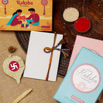 El Regalo 1PC Simple Lotus Flower Rakhi for Brother- Minimalist Lotus Thread Rakhi with Roli Chawal, Rakhi Message Card in Rakhi Gift Box (Option-2)