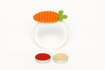 El Regalo beautiful Kids Rakhi- Unique hand Knitted Adjustable Rakhis for Brother/Niece/Nephew Soft, Knitted Crochet Rakhis (Carrot)