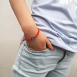 El Regalo Set of 2 Evil Eye Protection Good Luck Thread String Rope Adjustable Bracelets Amulet | Kabbalah Nazar Threads Bracelets for Women Men Girl Kids Family