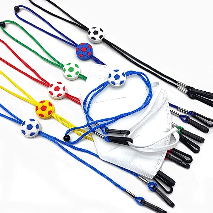 El Regalo Football Safety Facemask Lanyard for Kids- Boys & Girls | Child Adjustable Lanyard Handy Convenient Safety Face Mask Holder Rope, Mask Holder for Kids, Adjustable Mask Strap (4)