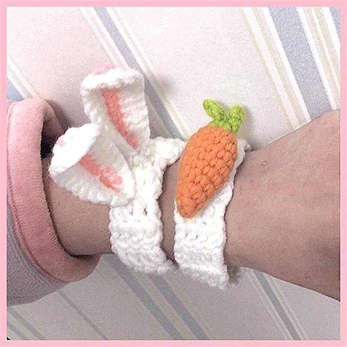 El Regalo 1PC Cute Hand Knitted Unisex Rakhis for Kids/Teens- Adjustable, Soft, Knitted Crochet Rakhis for Babies/Toddlers/Kids/Teens (Blue Mouse Watch)