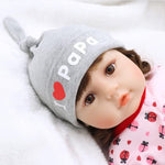 El Regalo 2 PCs I Love Papa/I Love Mama Soft Beanie Knot Unisex Caps for Babies Girls/Boys - Autumn- Spring Newborn Cozy Hat Knot Infant Hat (Grey Mama-Papa)