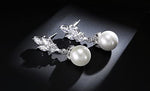 El Regalo Zircon Pearls Earrings- American Diamond Party Pearls Earrings for Girls & Women - Gift for Her (Ziron Pearl Stud Earrings)