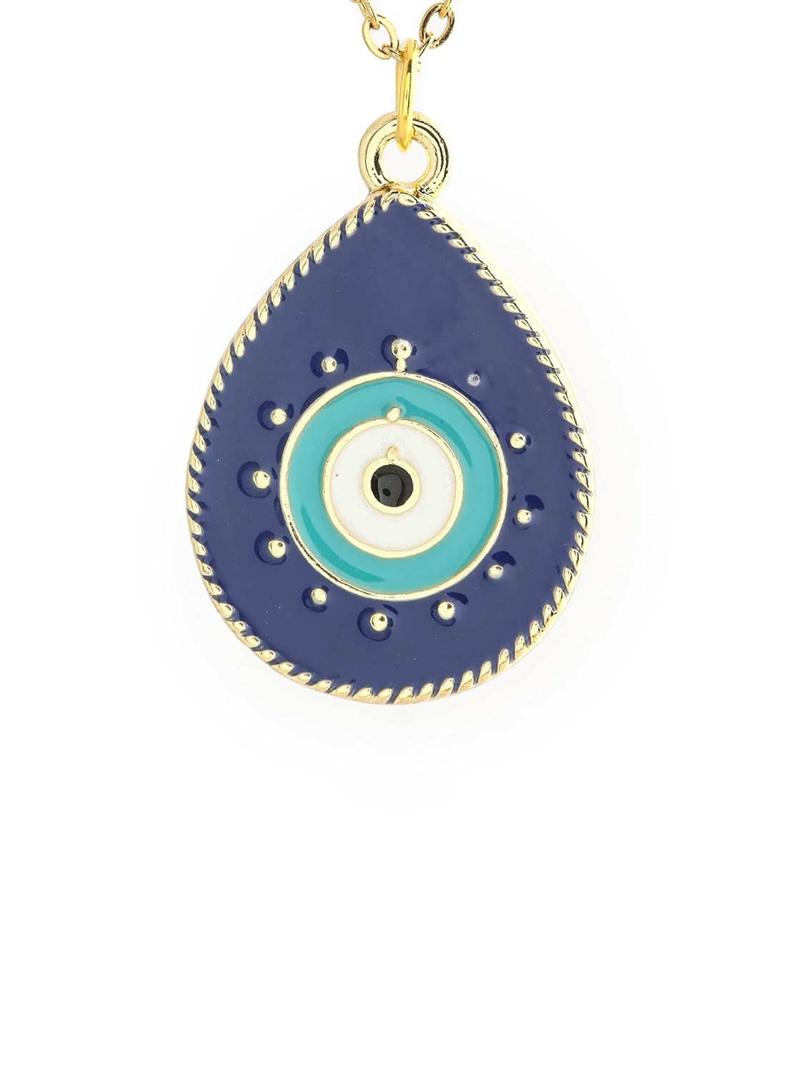 El Regalo Evil Eye Earrings & Necklace Jewelry Set- Enameled Evil Eye Hypoallergenic Pendant Necklace & Earrings for Girls & Women