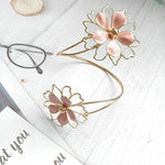 El Regalo Floral Enamel Armlet/Bajuband for Women & Girls - Adjustable Gold-Plated Upper Arm Cuff Bracelet | Bohemian Armlet for Weddings, Festivals & Dance Performances (Big Pink Flower)