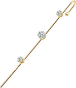 El Regalo 2PCs Glamorous Statement Ear Needle Wrap Crawler Earrings- Fashion Ear Cuff Ear Wrap Needle Earrings Jewelry For Girls & Women (Option-1)