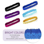 El Regalo 12PCs Sequin Headbands Set - Glittery Hair Bands/Hair Accessories for Kids, Teens & Women,Assorted