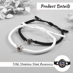 El Regalo Unisex-Adult 2Pcs I Love You 100 Languages Matching Couple Bracelets Set - Pinky Promise Valentines Day Gift (Pinky Promise)