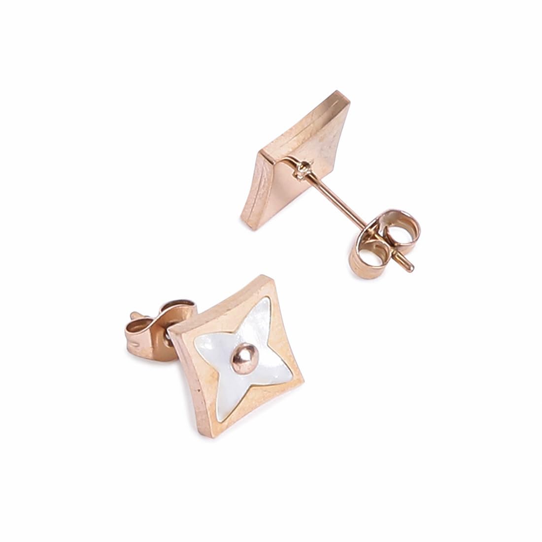 El Regalo 3 Pairs Stainless Steel Ati Tarnish Earrings Set - NO RUST Earrings Combo - Cartilage Surgical Earrings for Women/Girls (Style-10)