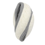 El Regalo 1PC Unisex Warm Knit Earmuffs- Winter Outdoor Fur Earwarmer, Foldable, Adjustable Wrap Ear Warmer for Girls/Boys/Men/Women (White)