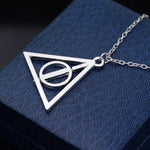 El Regalo Deathly Hallows Rotatable Triangle Pendant Necklace for Girls/Boys- Harry's Iconic Time Necklace Replica for Potterheads