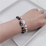 El Regalo 2 PCs Natural Stone Beads Stretchable Bracelets for Best Friends/Couples/Besties BFF Boyfriend Girlfriend